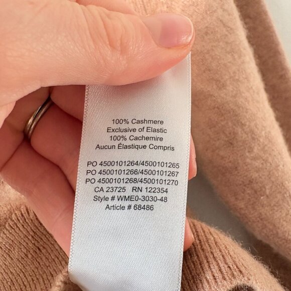 Aritzia The Group Babaton Luxe Cashmere Crew Sweater Camel Tan Size XS - Picture 8 of 8